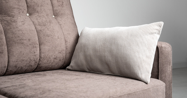 Диван-кровать угловой Арно ТД 564 велюр Лаки 06 коричневый перламутр, Vertical 910 молочно-серый, сборка на любую сторону