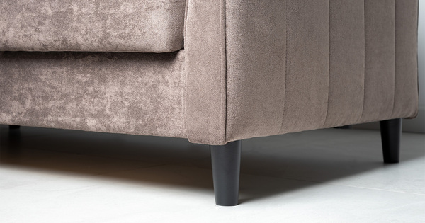 Диван-кровать угловой Арно ТД 564 велюр Лаки 06 коричневый перламутр, Vertical 910 молочно-серый, сборка на любую сторону