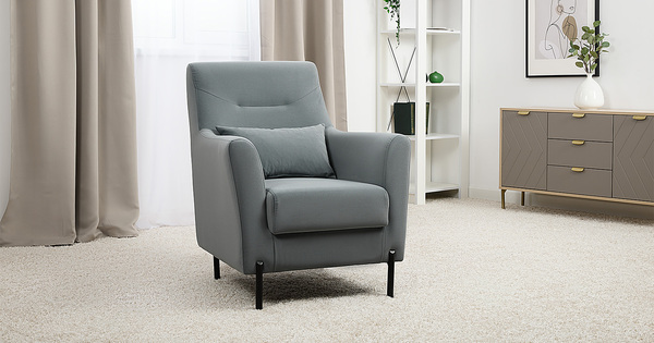 Кресло для отдыха Барселона ТК 673 велюр Diagonal 995 серо-голубой