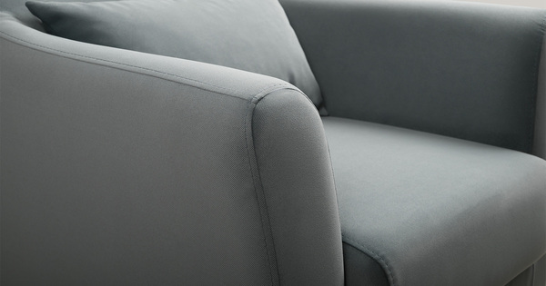 Кресло для отдыха Барселона ТК 673 велюр Diagonal 995 серо-голубой