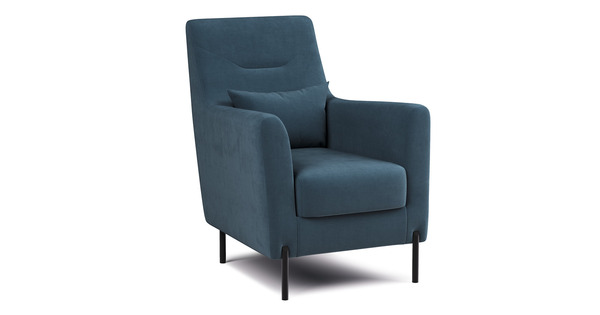 Кресло для отдыха Барселона ТК 674 велюр Diagonal 999 синий