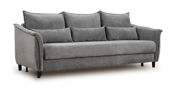 Диван-кровать прямой Берта ТД 774 велюр Mirage grafit темно-серый