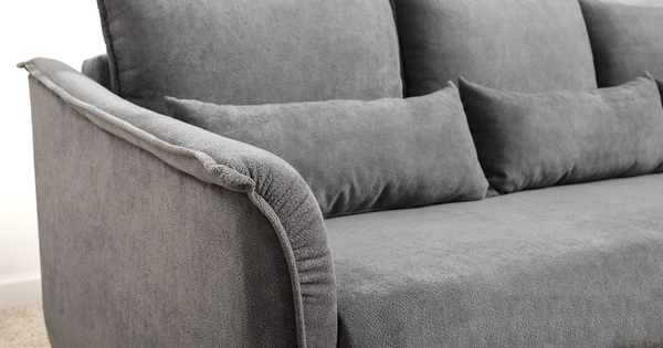 Диван-кровать прямой Берта ТД 774 велюр Mirage grafit темно-серый