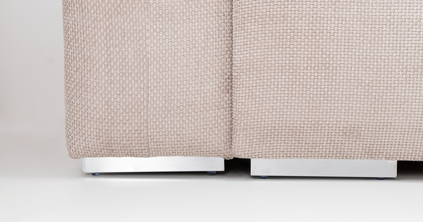 Диван-кровать угловой Оксфорд 710 композиция 1, шенилл Muza 04 светло-бежевый, модульная система, сборка на любую сторону