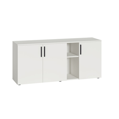 Тумба под ТВ Эйр 16.55 белый PE шагрень, собирается на любую сторону