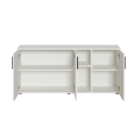 Тумба под ТВ Эйр 16.55 белый PE шагрень, собирается на любую сторону