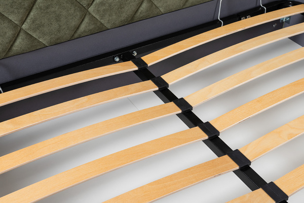 Кровать Марион 140 велюр OCEAN 012 темно-зеленый с ортопедическим основанием и подъемным механизмом (спальное место 140 х 200)