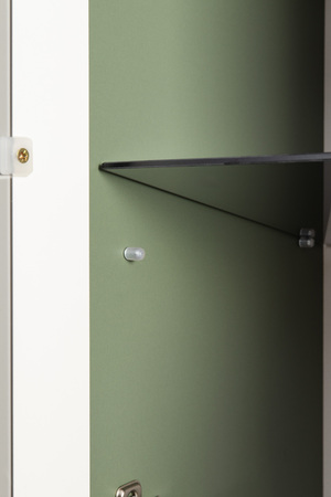 Шкаф навесной Марион 16.334 дымчатый зеленый K521, олива шагрень AG 1050 ПВХ (собирается на любую сторону)