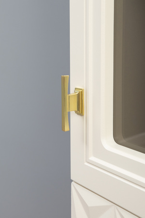 Гостиная Марион композиция 3 слоновая кость С341 PE, слоновая кость 6898 ПВХ, белый PE шагрень (собирается на любую сторону)