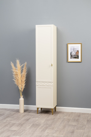 Шкаф-пенал Марион 16.333.01 слоновая кость С341 PE, слоновая кость 6898 ПВХ (собирается на любую сторону)