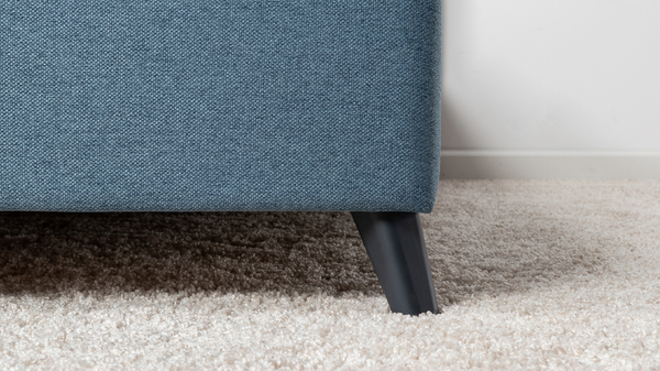 Кровать Миа 180 светло-синий, кант желтовато-коричневый с ортопедическим основанием и подъемным механизмом