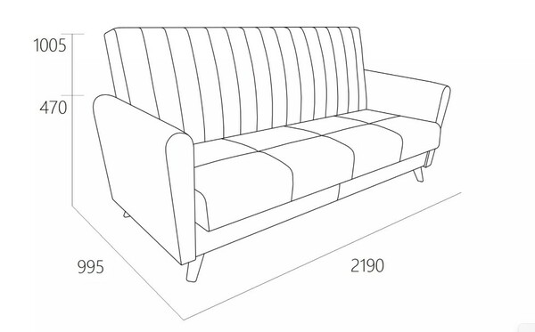 Диван-кровать прямой Монако велюр Кашемир 994 принт камень серо-синий антикоготь  с пружинным блоком (высота опор - 120мм)