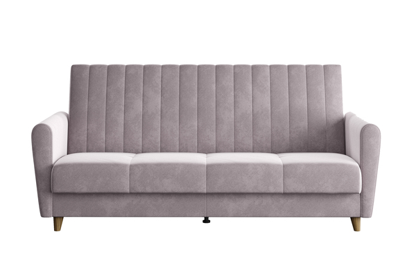 Диван-кровать прямой Монако велюр Кашемир 890 принт слоновая кость антикоготь с пружинным блоком (высота опор - 120мм)