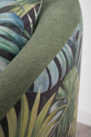 Кресло для отдыха Маттиас ТК 120 велюр монстера, moss 615, зеленый