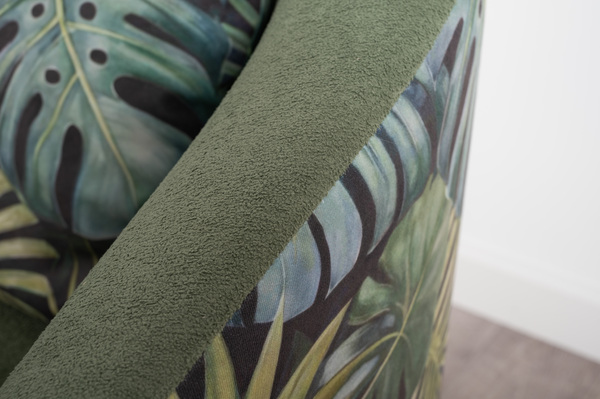 Кресло для отдыха Маттиас ТК 120 велюр монстера, moss 615, зеленый