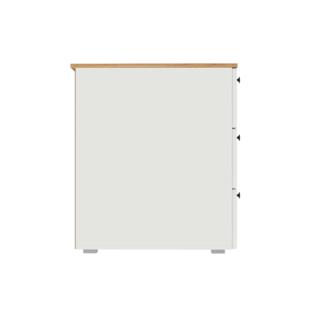 Стол письменный Остин 12.159 белый PE шагрень, дуб золотой CRAFT, белая шагрень 4101 ПВХ, сборка на любую сторону