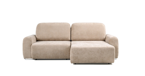 Диван-кровать угловой Тэдди 1502 композиция 2, букле Pique 006 бежевый, модульная система, сборка на любую сторону